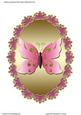 Large Pink Butterfly in Frame