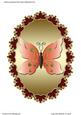 Large Red Butterfly in Frame