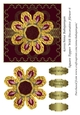 Square Topper With Decorative Flower 6