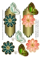 2 Bookmarks or Long Toppers With Flower & Butterfly 5