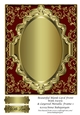 Beautiful Blank Card Front With Swirls & Layered Metallic Frame 1
