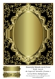 Beautiful Blank Card Front With Swirls & Layered Metallic Frame 2