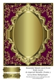 Beautiful Blank Card Front With Swirls & Layered Metallic Frame 3