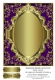 Beautiful Blank Card Front With Swirls & Layered Metallic Frame 4