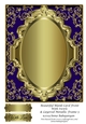 Beautiful Blank Card Front With Swirls & Layered Metallic Frame 5