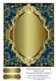 Beautiful Blank Card Front With Swirls & Layered Metallic Frame 6