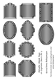 Metallic Blank Tags or Captions Bases Set 9