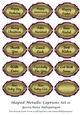 Shaped Metallic Captions Set 11
