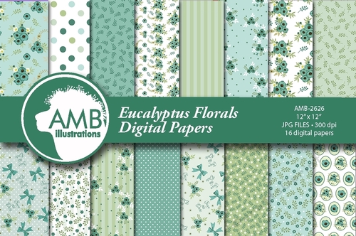 Eucalyptus Floral Papers AMB-2627