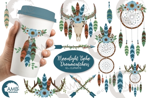 Moonlight Dreamcatchers Clipart AMB-2741