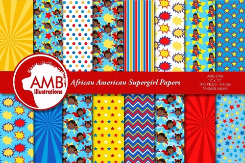 African American Supergirls Papers AMB-2746 