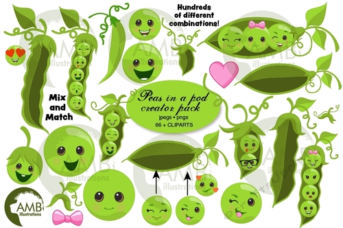 Peas in a Pod Clipart AMB-2767