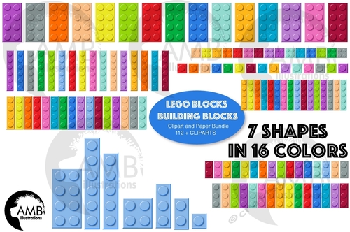 Lego Blocks Clipart AMB-2755