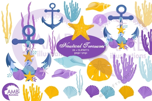 Nautical Treasures Clipart AMB-2791