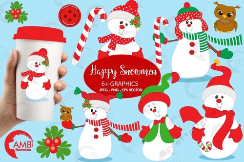 Snowman Clipart AMB-503