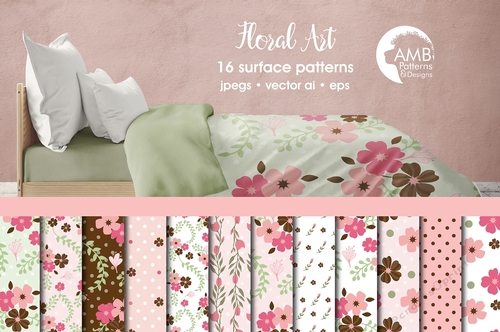 Floral Shabby Chic Papers AMB-852