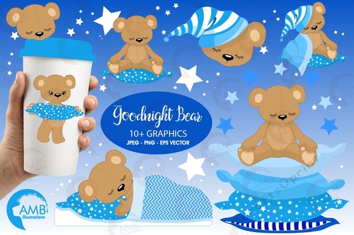 Baby Bear Boy Clipart AMB-982