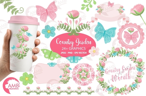 Garden Floral Clipart AMB-1062