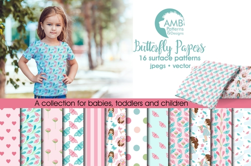 Buttterfly Girl Papers AMB-1083