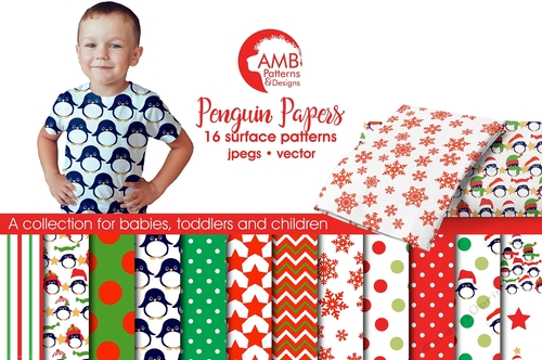 Penguin Christmas Papers AMB-1129
