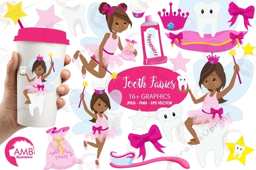 Tooth Fairy Girls Clipart AMB-1134