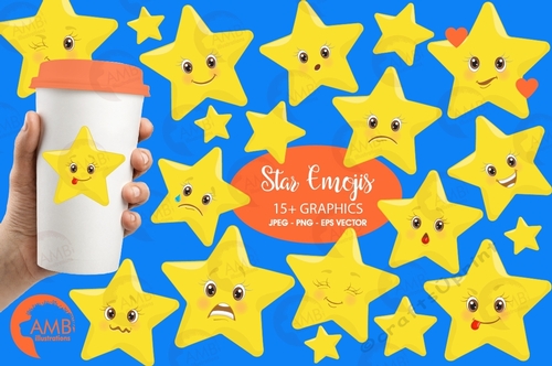 Star Emoticons Clipart AMB-1157