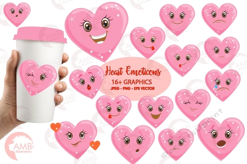 Heart Emoticons Clipart AMB-1172