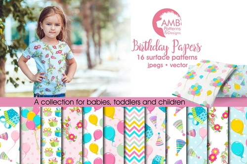 Girls Birthday Papers AMB-1188