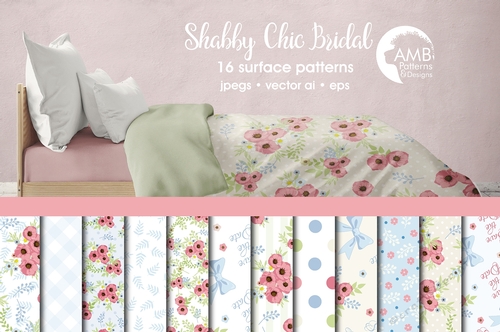 Shabby Chic Floral Bridal Papers AMB-1317