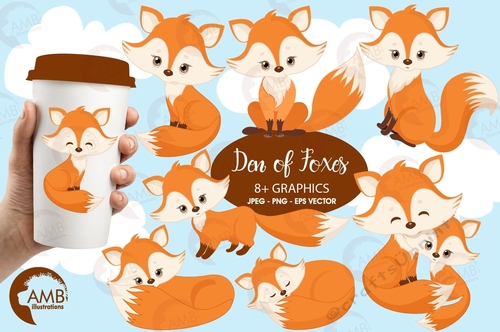 Den of Foxes Clipart AMB-1346