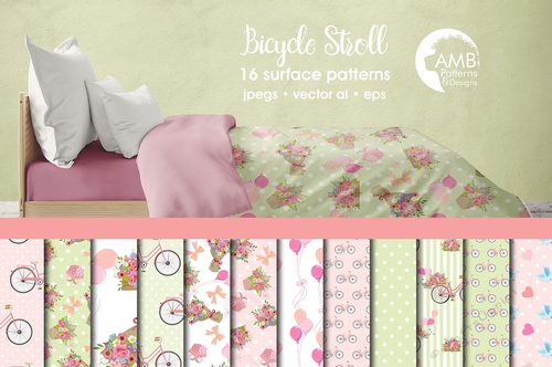 Shabby Chic Bicycyle Papers AMB-1353