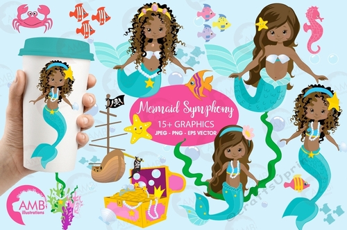 Mermaid Symphony Cllipart AMB-1363