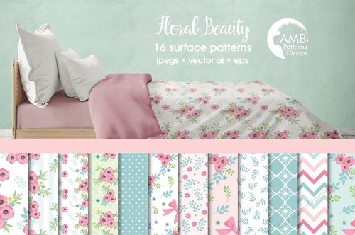 Floral Beauty Papers AMB-1376