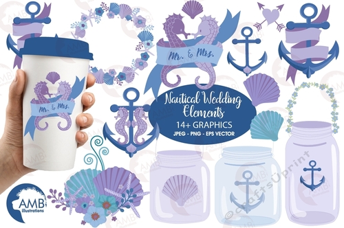 Nautical Wedding Cliparts AMB-1386