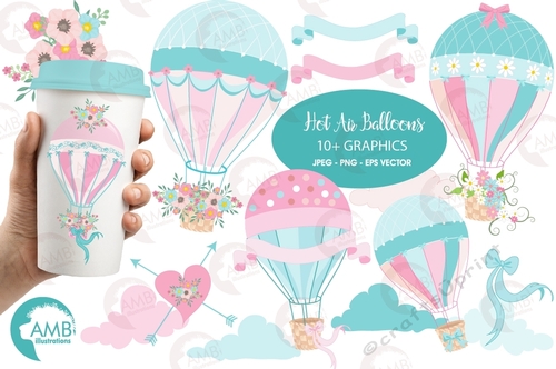 Hot Air Balloons Clipart AMB-1388