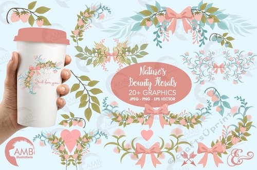 Natures Bounty Florals Clipart AMB-1476