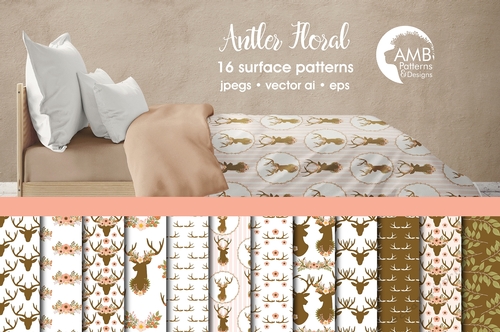 Floral Antler Papers AMB-1490