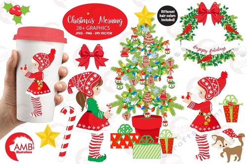 Christmas Morning Clipart AMB-1519