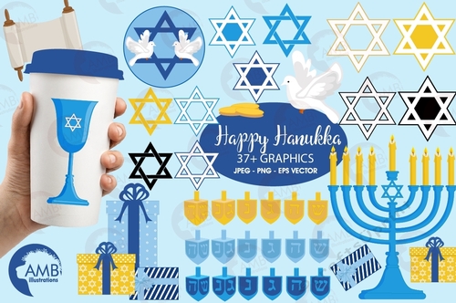 Happy Hanukkah Clipart AMB-1535