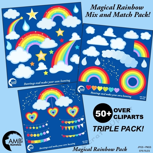 Magical Rainbow Pack Clipart AMB-2437