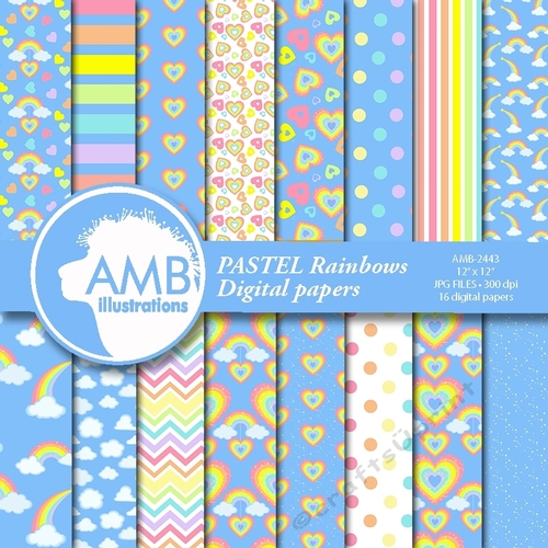 Pastel Rainbow Papers AMB-2444