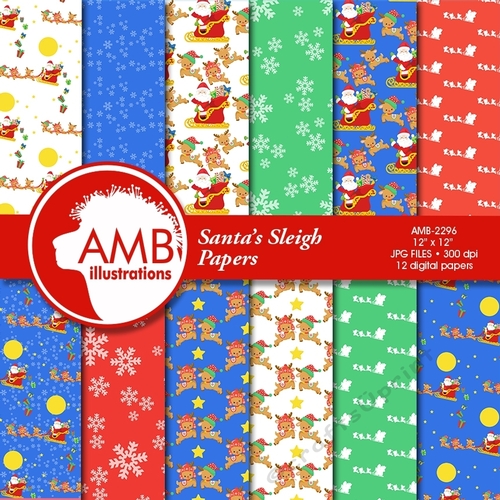 Santas sleigh papers, Santas papers, AMB-2296