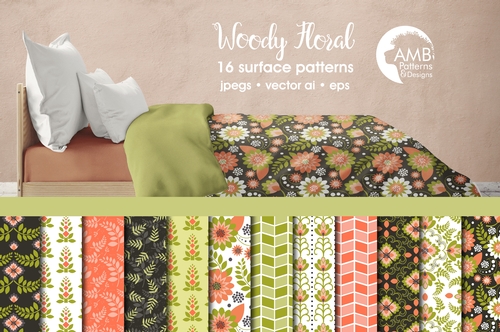 Floral Digital Papers, Shabby chic papers, vintage flowers, digital papers, pink floral pattern, country chic, AMB-1806