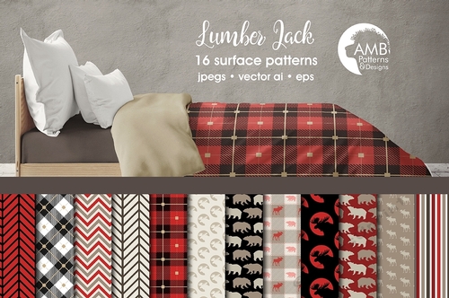 Lumberjack digital paper, lumberjack scrapbook paper, rustic digital paper, plaid, gingham, buffalo,moose paper, instant download, AMB-1871