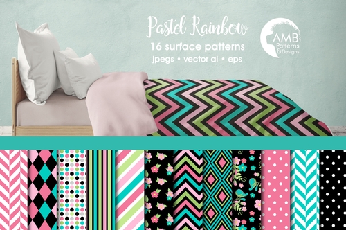 Floral papers, Geometric papers, Polkadot Digital Papers, Shabby Chic papers, ice cream colors, flora digital paper, AMB-1923