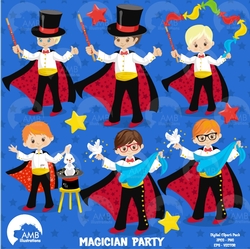 Magician boys clipart AMB-1268