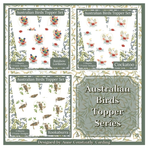 Australian Birds Topper Series - 3 Birds, 3 Designs