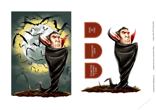 Spooky Season Card Topper - Vampire 