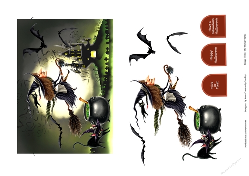 Spooky Season Card Topper - Witch