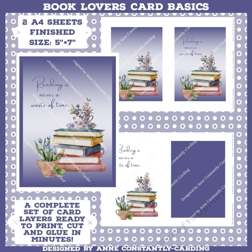 Book Lovers - Card Basics, purple